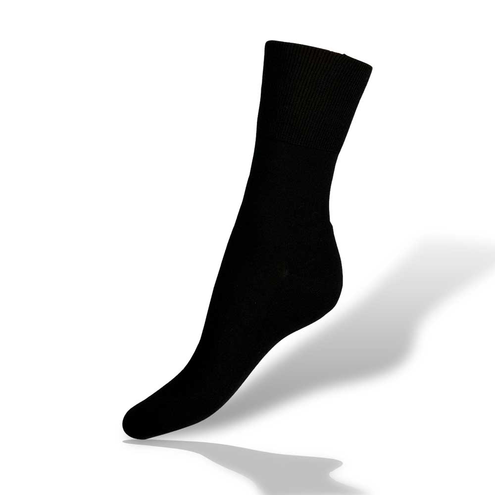 Komfortable Diabetiker-Socken im 5er-Pack mit antibakterieller Silberionen-Technologie. Nahtloser Zehenbereich, elastische Passform, maschinenwaschbar. Ideal für sensible Füße. Größen 35-46